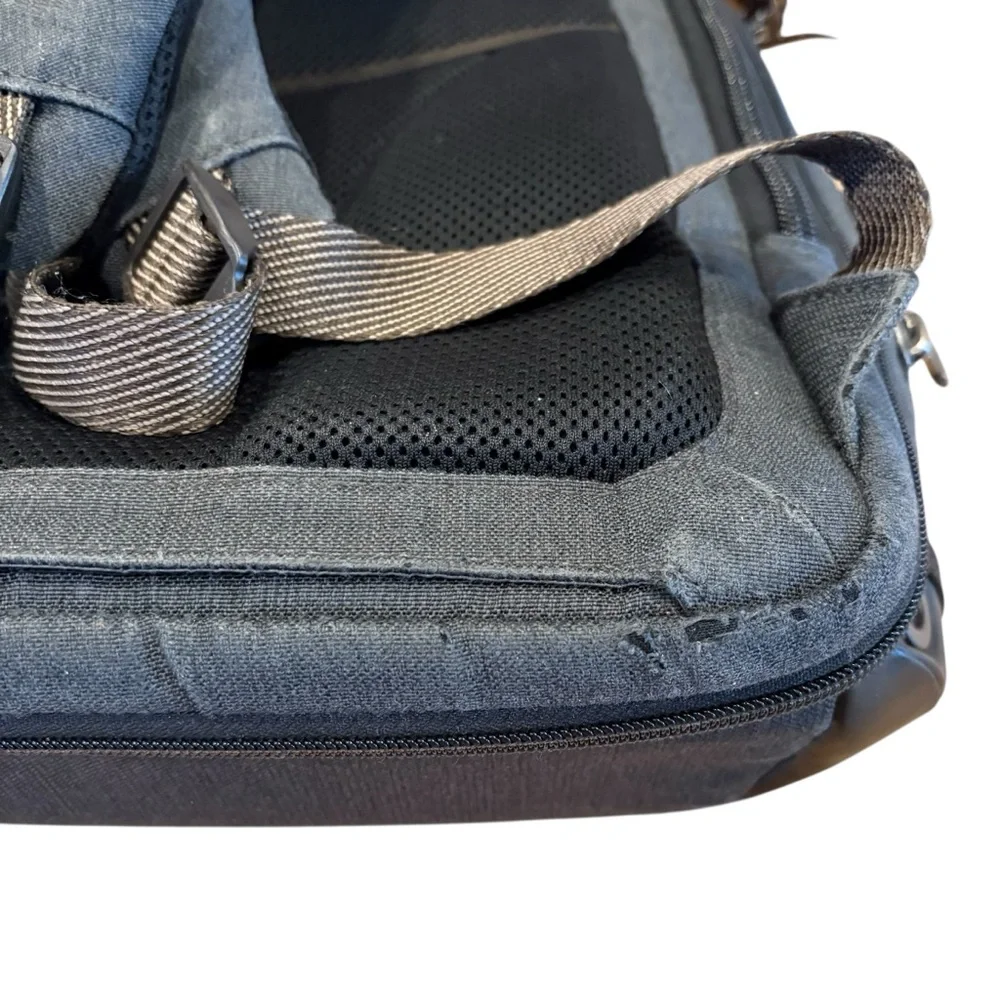 Tumi Alpha Bravo Knox Gray Brown Backpack Laptop Carryon Bag $595 MSRP